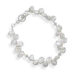 Cultured Freshwater Keshi Pearl Bracelet