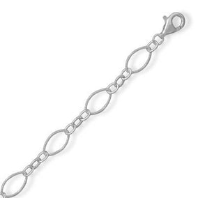 7" Twist and Polished Link Chain Bracelet
