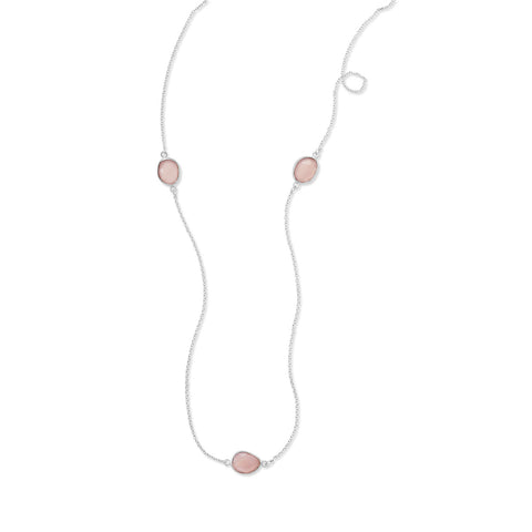 24" Pink Chalcedony Necklace