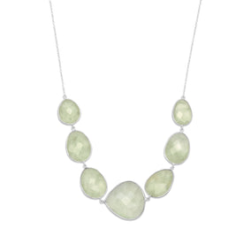 18"+2" Prehnite Necklace