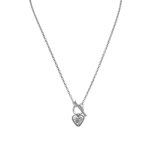 18" Heart Toggle Necklace