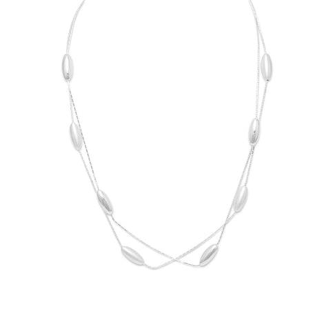 18" Double Strand Beaded Necklace