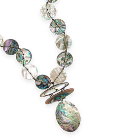 17" + 2" Abalone Shell Drop Necklace