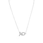 16" + 2" Polished Kiss and Hug "XO" Necklace
