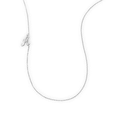 Rhodium Plated Off Center 