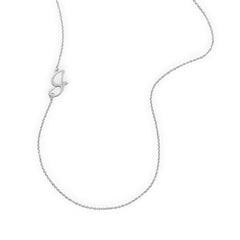 Rhodium Plated Off Center 