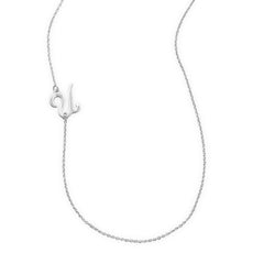 Rhodium Plated Off Center 