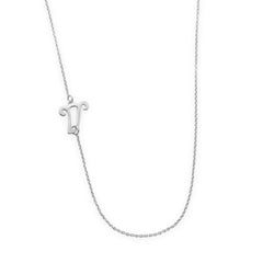 Rhodium Plated Off Center 