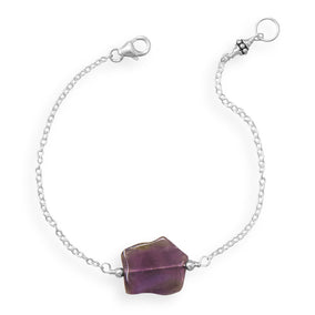 Handmade Amethyst Slice Bracelet
