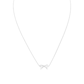 16" Shiny Bow Necklace