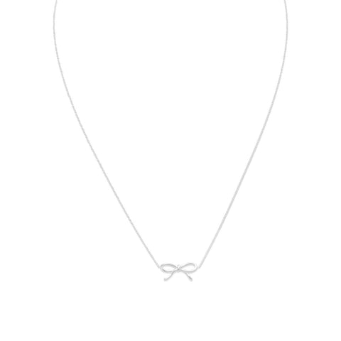 16" Shiny Bow Necklace