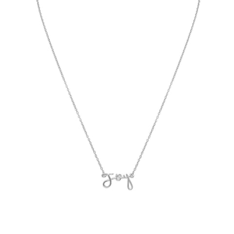 Rhodium Plated "Joy" Necklace