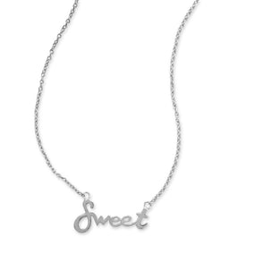 Rhodium Plated "Sweet" Necklace
