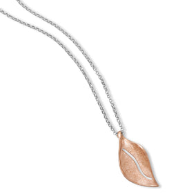Two Tone Leaf Necklace