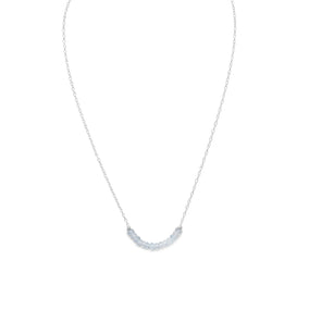 Faceted Aquamarine Bead Necklace _???? March Birthstone