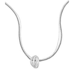 Triple Strand Necklace with Open Cage Pendant