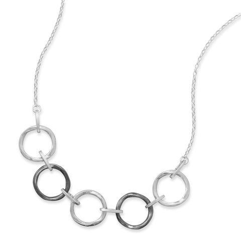 18" Five Circle Ring Necklace