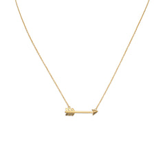 14 Karat Gold Plated Aim High Arrow Necklace