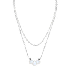 Baila Luna Rainbow Moonstone Drop Necklace