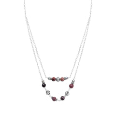 Baila Luna Ruby Bead Necklace