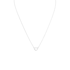 Matte Cut Out Heart Necklace