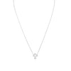Delicate Sideways Cross Necklace with CZs