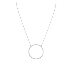 Large CZ Circle Necklace