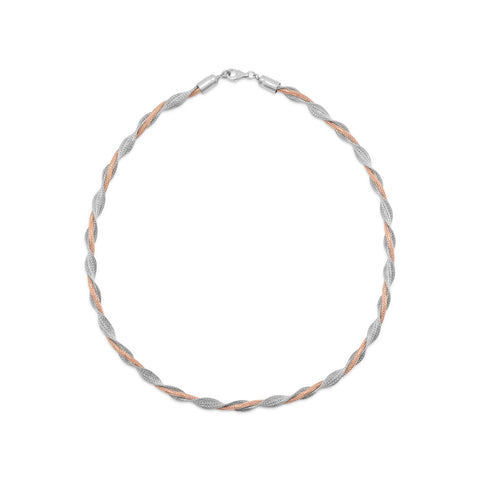 Two Tone Twist Mesh Necklace