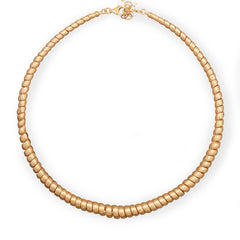 14 Karat Gold Plated Graduated Spiral Design Necklace
