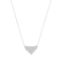 Rhodium Plated CZ "V" Design Necklace