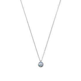 Reversible Ancient Roman Glass and Flower Design Necklace