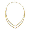 14 Karat Gold Plated Double "V" Collar