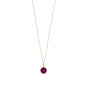 14 Karat Gold Plated Dyed Red Druzy Necklace