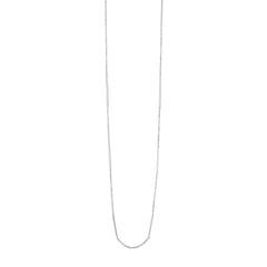 Rhodium Plated Long Chain and Bar Necklace