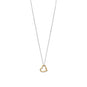 Two Tone Open Heart Necklace