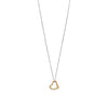 Two Tone Open Heart Necklace
