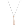 Two Tone Snake Chain Tassel  Necklace