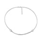 Rhodium Plated Collar with Chain Front