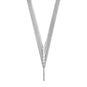 Rhodium Plated 7 Strand Bar Drop Necklace