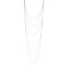 Rhodium Plated Long Graduated 7 Strand Necklace