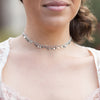 Rhodium Plated Disk Choker