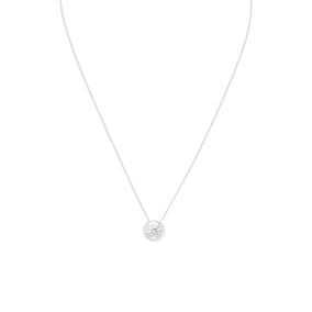 16" Necklace with 5mm Bezel Set CZ