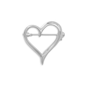 Open Heart Fashion Pin