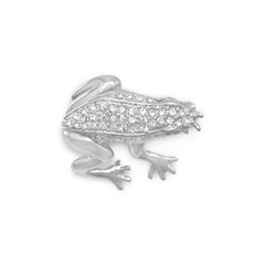 Clear Swarovski Crystal Frog Fashion Pin