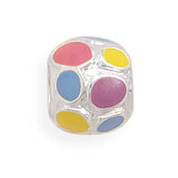 Multicolor Enamel Dot Design Bead
