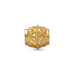 14 Karat Gold Plated Barrel Bead