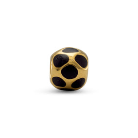 14 Karat Gold Plated and Enamel Bead