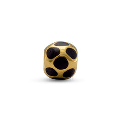 14 Karat Gold Plated and Enamel Bead