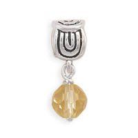 Yellow Glass Charm Bead