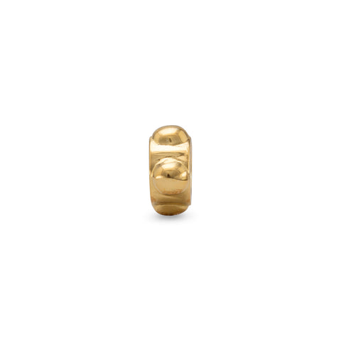 14 Karat Gold Plated Beaded Stopper Bead